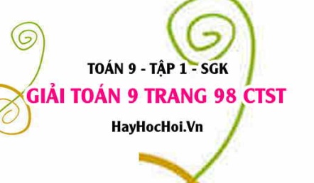 Giải Toán 9 trang 98 tập 1 Chân trời sáng tạo
